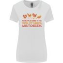 Funny Thinking About Chickens Farm Farmer Womens Wider Cut T-Shirt White