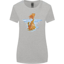 Funny Tiger Cat Reflection Womens Wider Cut T-Shirt Sports Grey