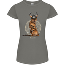 Funny Viking Cat The Vanquisher Womens Petite Cut T-Shirt Charcoal