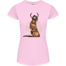 Funny Viking Cat The Vanquisher Womens Petite Cut T-Shirt Light Pink