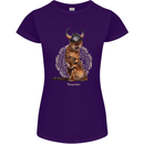 Funny Viking Cat The Vanquisher Womens Petite Cut T-Shirt Purple