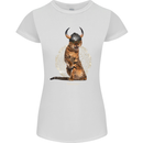 Funny Viking Cat The Vanquisher Womens Petite Cut T-Shirt White