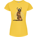 Funny Viking Cat The Vanquisher Womens Petite Cut T-Shirt Yellow