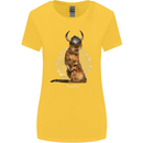 Funny Viking Cat The Vanquisher Womens Wider Cut T-Shirt Yellow
