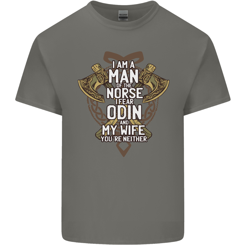 Funny Viking Wife Quote Wedding Anniversary Mens Cotton T-Shirt Tee Top Charcoal