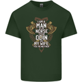 Funny Viking Wife Quote Wedding Anniversary Mens Cotton T-Shirt Tee Top Forest Green