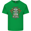 Funny Viking Wife Quote Wedding Anniversary Mens Cotton T-Shirt Tee Top Irish Green
