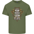 Funny Viking Wife Quote Wedding Anniversary Mens Cotton T-Shirt Tee Top Military Green