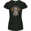 Funny Viking Wife Quote Wedding Anniversary Womens Petite Cut T-Shirt Black