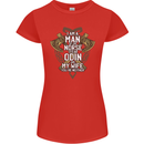 Funny Viking Wife Quote Wedding Anniversary Womens Petite Cut T-Shirt Red