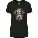 Funny Viking Wife Quote Wedding Anniversary Womens Wider Cut T-Shirt Black