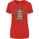 Funny Viking Wife Quote Wedding Anniversary Womens Wider Cut T-Shirt Red
