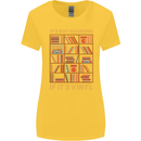 Funny Vinyl Records Turntable Music LP Womens Wider Cut T-Shirt Yellow