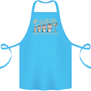 Funny Weekly Coffee to Alcohol Evolution Wine Cotton Apron 100% Organic Turquoise