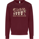Funny Weekly Coffee to Alcohol Evolution Wine Kids Sweatshirt Jumper Maroon