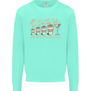 Funny Weekly Coffee to Alcohol Evolution Wine Kids Sweatshirt Jumper Peppermint