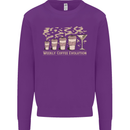 Funny Weekly Coffee to Alcohol Evolution Wine Kids Sweatshirt Jumper Purple