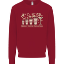 Funny Weekly Coffee to Alcohol Evolution Wine Kids Sweatshirt Jumper Red