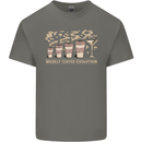 Funny Weekly Coffee to Alcohol Evolution Wine Kids T-Shirt Childrens Charcoal