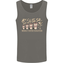 Funny Weekly Coffee to Alcohol Evolution Wine Mens Vest Tank Top Charcoal