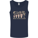 Funny Weekly Coffee to Alcohol Evolution Wine Mens Vest Tank Top Navy Blue