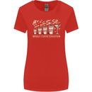 Funny Weekly Coffee to Alcohol Evolution Wine Womens Wider Cut T-Shirt Red