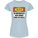 Funny Wheelie Motorbike Motocross MotoX Womens Petite Cut T-Shirt Light Blue