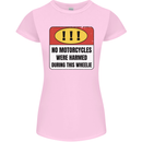 Funny Wheelie Motorbike Motocross MotoX Womens Petite Cut T-Shirt Light Pink