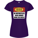 Funny Wheelie Motorbike Motocross MotoX Womens Petite Cut T-Shirt Purple