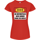Funny Wheelie Motorbike Motocross MotoX Womens Petite Cut T-Shirt Red