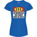 Funny Wheelie Motorbike Motocross MotoX Womens Petite Cut T-Shirt Royal Blue