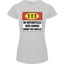 Funny Wheelie Motorbike Motocross MotoX Womens Petite Cut T-Shirt Sports Grey