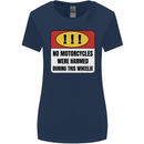 Funny Wheelie Motorbike Motocross MotoX Womens Wider Cut T-Shirt Navy Blue