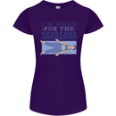 Funny Yoga Im Here For the Savasana Womens Petite Cut T-Shirt Purple