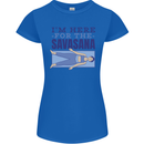 Funny Yoga Im Here For the Savasana Womens Petite Cut T-Shirt Royal Blue
