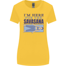 Funny Yoga Im Here For the Savasana Womens Wider Cut T-Shirt Yellow