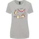 Funny, Hedgehog Eat Sleep Repeat Lover Womens Wider Cut T-Shirt Sports Grey