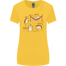 Funny, Hedgehog Eat Sleep Repeat Lover Womens Wider Cut T-Shirt Yellow