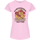 Furball Batter Funny Cat Baseball Humour Womens Petite Cut T-Shirt Light Pink