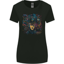 Futuristic Cyberpunk Girl Crypto Alien, Womens Wider Cut T-Shirt Black