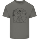 Gaming Vitruvian Gamer Funny Video Games Mens Cotton T-Shirt Tee Top Charcoal