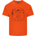 Gaming Vitruvian Gamer Funny Video Games Mens Cotton T-Shirt Tee Top Orange