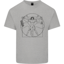 Gaming Vitruvian Gamer Funny Video Games Mens Cotton T-Shirt Tee Top Sports Grey