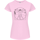 Gaming Vitruvian Gamer Funny Video Games Womens Petite Cut T-Shirt Light Pink