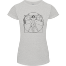 Gaming Vitruvian Gamer Funny Video Games Womens Petite Cut T-Shirt Sports Grey