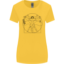 Gaming Vitruvian Gamer Funny Video Games Womens Wider Cut T-Shirt Yellow
