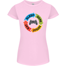 Gamming Eat Sleep Game Repeat Gamer Womens Petite Cut T-Shirt Light Pink