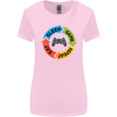 Gamming Eat Sleep Game Repeat Gamer Womens Wider Cut T-Shirt Light Pink