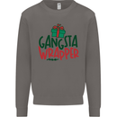 Gangsta Wrapper Funny Christmas Present Mens Sweatshirt Jumper Charcoal