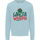 Gangsta Wrapper Funny Christmas Present Mens Sweatshirt Jumper Light Blue